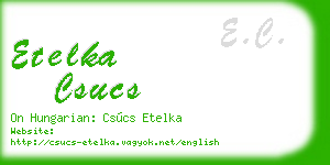 etelka csucs business card