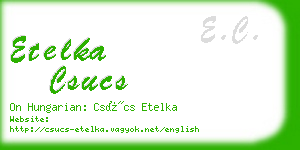 etelka csucs business card